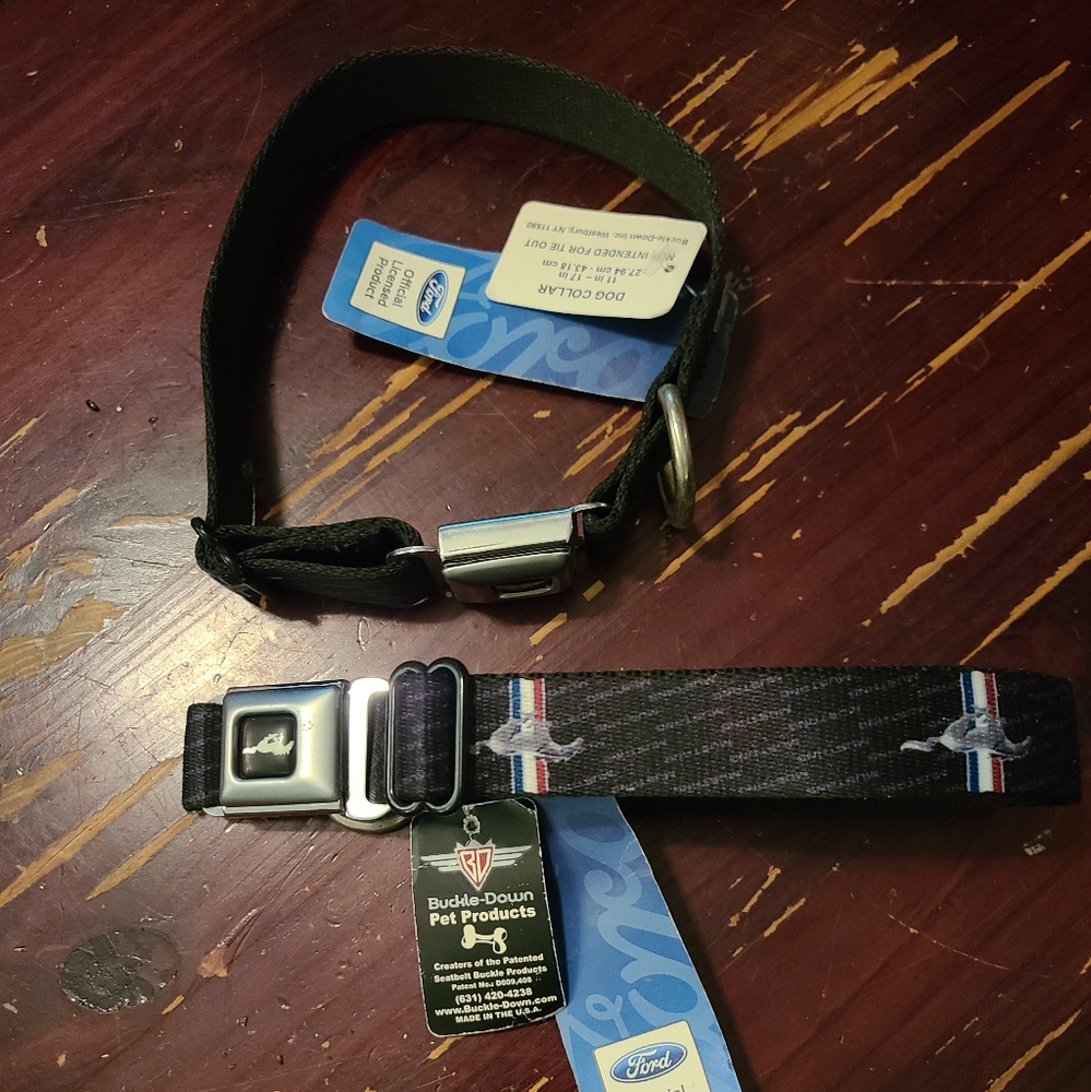 Set of 2 Mustang dog collar